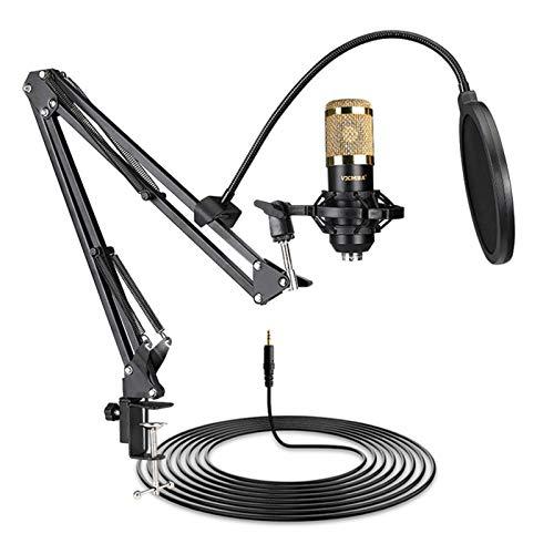 Cigooxm vxmba Podcast Equipamento de transmissão ao vivo Microfone condensador profissional MIC BM-800 Microfone com suporte para de som V8 Microfone de estúdio Equipamento de de música para