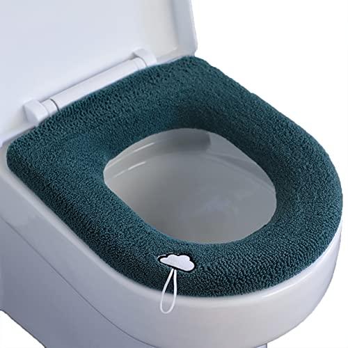 Yuventoo Engrossar a tampa do assento do vaso sanitário Almofada do banheiro Almofada do assento do toalete Almofada do aquecedor Almofada macia do banheiro lavável