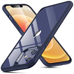 ESR iPhone 12 Mini Case, 5.4 "2020 Nova Capa Transparente com Dureza 9H + Pára-Choque TPU Fino Transparente Absorção de Choque Anti-amarelecimento Capa Compatível com Carregamento Qi para iPhone 12 Mini - Azul