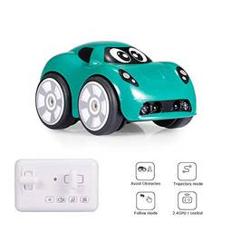 KKmoon Carro RC para Crianças Mini Carro Evitar Objetos Seguir Modo Track Drive Efeitos Sonoros 360 Graus de Rotação 2.4G Presente de Carro de Controle Remoto para Crianças Crianças