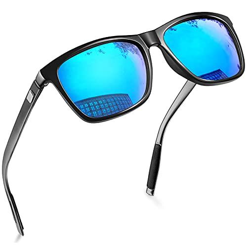 Óculos De Sol Unissex, Polarizados, Óculos De Sol Esportivo Para Dirigir, Proteção UV, (Alumínio Azul), Joopin