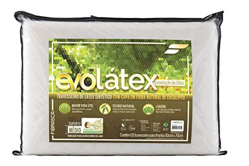 Travesseiro Evo Látex Médio 11 cm - Capa em viscose de fibra de Eucalipto - P/ fronhas 50x70 cm - Fibrasca