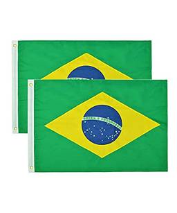 Bycc Bynn, Bandeira do Brasil, 3x5 pés ?90x150cm), impressa - cores vibrantes, ilhós de latão, poliéster de qualidade (2)