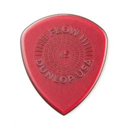 Jim Dunlop Palhetas de guitarra Flow Standard Grip 1,5 mm (549P1.5)