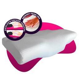 Travesseiro Ergonômico - I wanna sleep - Cervical Original®, suporte ideal para a coluna. Contra dores no pescoço e na coluna. Combate a insônia e o ronco.