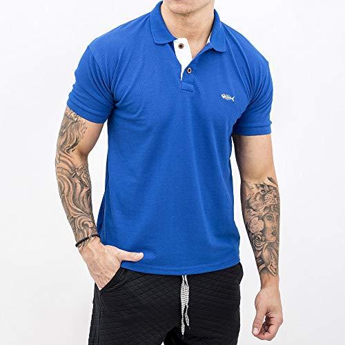 Camisa Gola Polo Fish (Azul Marinho, P)