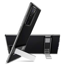 ESR Estojo de suporte de metal para Samsung Galaxy Note 20 Ultra [Suporte vertical e horizontal] [Proteção reforçada contra quedas] - Preto translúcido