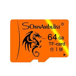 Somnambulist Cartão Micro SD Card 64GB TF Card de Velocidade de Vídeo C10 Certificação Desempenho A1 Aplicativo (Dragão 64GB?