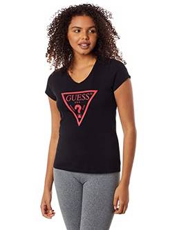 T-Shirt Silk Triang Vazado, Guess, Feminino, Preto, P