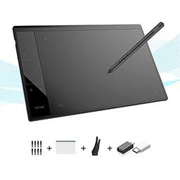 VEIKK A30 Desenho gráfico Tablet com 8192 Níveis Caneta sem bateria - 10" x 6" Área ativa 4 Teclas de toque e um Touch Pad