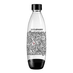 Garrafa Plástica de 1 Litro Fuse Doodle Style SodaStream Preta
