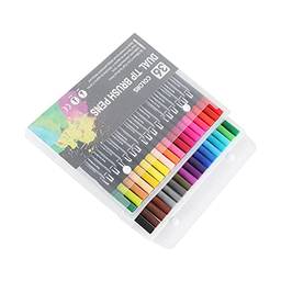 Domary Conjunto de marcadores de 36 cores Canetas coloridas de ponta dupla Marcadores de arte para crianças Adulto para colorir Desenho Ilustrações Artista Esboço