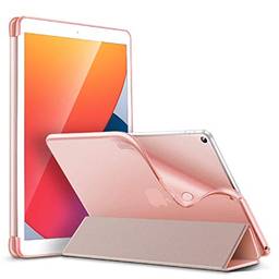 ESR para iPad 8ª geração 2020 Rebound Slim Smart Case para iPad 7ª Geração 10.2 '' 2019, Auto Sleep/Wake, Visualização/Digitação Capa de TPU flexível com revestimento de borracha, ouro rosa