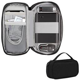 Bolsa de armazenamento de cabo de viagem FYY, bolsa organizadora de acessórios eletrônicos portáteis à prova d'água para telefone, cabos, carregador, fone de ouvido, USB, adaptador preto