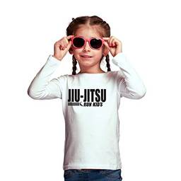 Camisa Praia Piscina Proteção UV50+ Fem-Run Kids Jiu - Branca - 10 anos