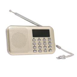 Domary Y-896 Mini Rádio FM Digital Portátil 3W Alto-falante Estéreo MP3 Reprodutor de Áudio Qualidade de Som de Alta Fidelidade com Tela de Exibição de 2 Polegadas Suporte para Unidade USB Cartão TF A