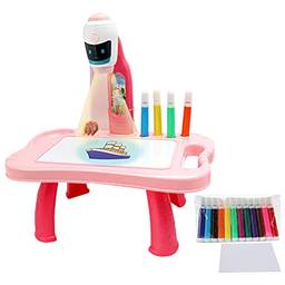 MIXCUT Conjunto de pintura de projetor infantil para pintura de arte, brinquedos, quadro de desenho magnético, mesa de desenho, artes de aprendizagem, pintura para crianças