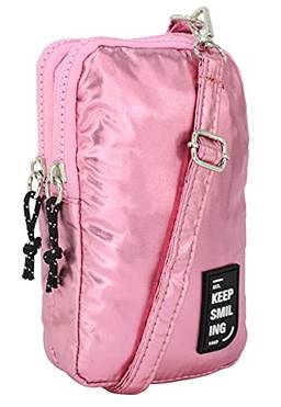 Shoulder Bag Bolsa Transversal Pequena Lenna's B051 Pink Metalizado