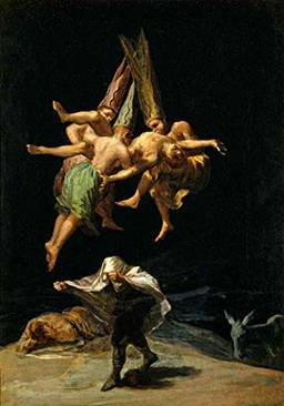 O Voo das Bruxas de Francisco de Goya - 75x106 - Tela Canvas Para Quadro