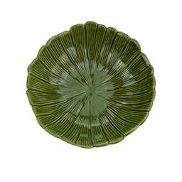 Centro de Mesa de Cerâmica Banana Leaf Verde 25cm x 25cm x 8,5cm - Lyor