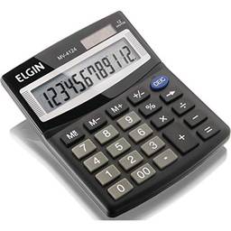 Calculadora Elgin com 12 dígitos, duplo zero MV-4124 Preta, Elgin, 42MV41240000, Preta