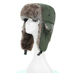 Domary Unissexo masculino feminino russo chapéu trapper bombardeiro quente protetor de ouvido protetor de ouvido de inverno boné chapéu de esqui