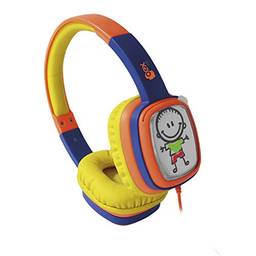 HP302 HEADPHONE CARTOON: DIY, OEX, Microfones e fones de ouvido, Laranja, Azul e Amarelo