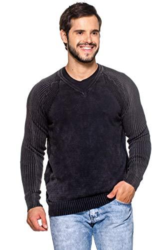 Suéter Tricô 100% Algodão Belgica 7151 COR:Preto;Tamanho:M;Gênero:Masculino