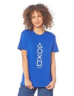 Camiseta Classic Symbols Elevation, Unissex, Sony Playstation, Azul Royal, P