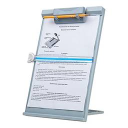 Domary Suporte de leitura A4 Suporte de documento de mesa com suporte de leitura de documento de clipe ajustável para escritório/escola/casa