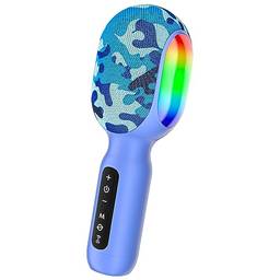 Microfone Karaokê Sem Fio SingFree KM10 Brinquedos para Infantil e Adultos, Máquina Karaokê Profissional 5 em 1 com 6 Modos de Som, Bluetooth Mic com Luz RGB, Ideal para Festas e Presentes