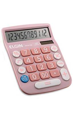 Calculadora Elgin Com 12 Dígitos Mv-4130 Rosa, Elgin, 42Mv41300000, Rosa