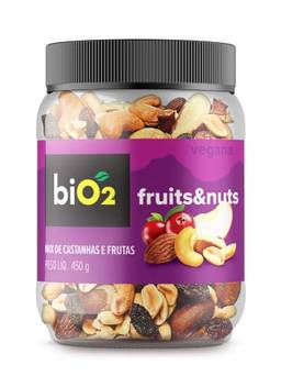 biO2 Mix de Castanhas e Frutas, Snack Nuts & Fruits 450g
