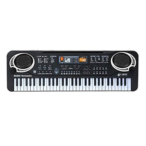 Teclado Eletrônico, Miaoqian 61 teclas preto música digital teclado eletrônico teclado teclado piano elétrico presente infantil instrumento musical