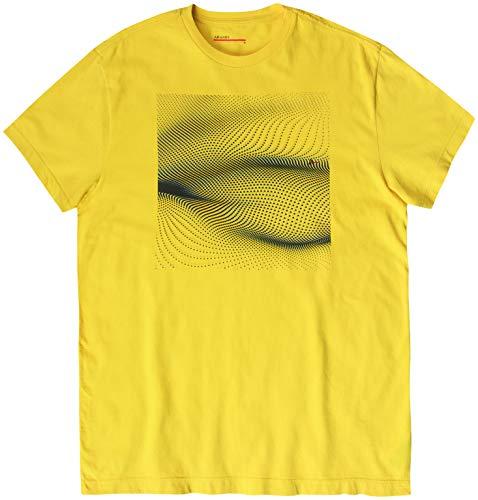 Camiseta Pontilhismo, Aramis, Masculino, Amarelo, M