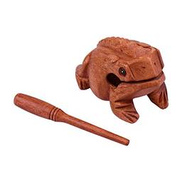 KKcare Grande Sapo Guiro Rasp Frog Sound Maker Cerca de 6polegadas Longo Material de Madeira Sólida Instrumento Musical Instrumento de Percussão Ferramenta Instrumento Educacional
