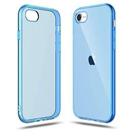 Capa Shamo's para Apple iPhone SE 2020 Capa, iPhone 8 e iPhone 7, absorção de choque, Gel de borracha TPU antiarranhões, Azul escuro