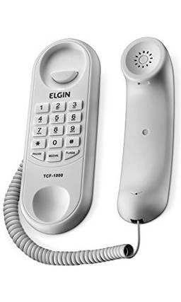 Telefone Com Fio Tipo Gondola Elgin Tcf1000 Branco, Elgin, Tcf1000B, Branco