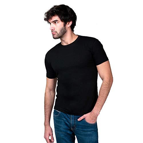 Camiseta Básica Masculina T-Shirt 100% Algodão (Preta, M)