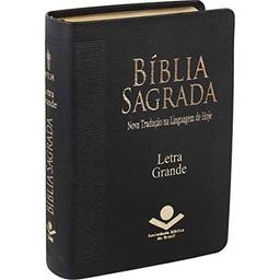 Bíblia Sagrada Letra Grande - Couro sintético Preto: Nova Tradução na Linguagem de Hoje (NTLH)