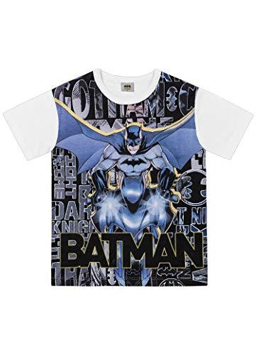 Camiseta Camiseta Batman, Fakini, Meninos, Branco, 6