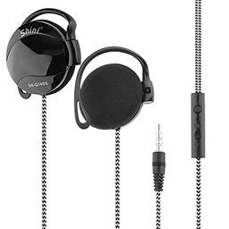 Domary SHINI SN-Q140S Fone de ouvido com fio de 3,5 mm Fone de ouvido esportivo Fone de ouvido Fone de ouvido Fone de ouvido com controle de linha Fone de ouvido com microfone para telefone