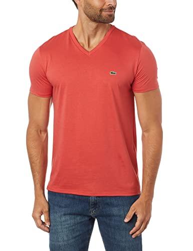 Lacoste, Regular Fit-V, Camiseta, Masculino, Vermelho Escuro, 3G