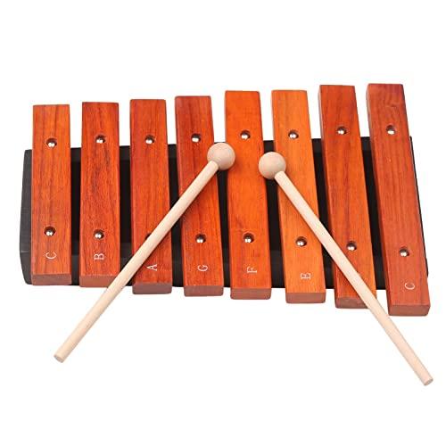 Bonnu Instrumento Musical 8 Notas Xilofone de Madeira Inclui 2 Marretas de Madeira Brinquedos Musicais Instrumento de Percussão