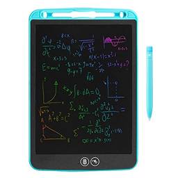 Mingzhe Tablet de desenho LCD de 8,5 polegadas, bloco de escrita digital portátil, tela LCD, bloco de desenho apagável parcial com caneta stylus azul
