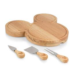 Toscana - a Picnic Time brand Conjunto de facas e tábua de queijo Mickey Mouse da Disney, tamanho único, madeira