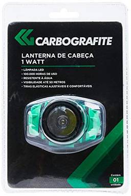 Lanterna de Cabeça 1 Watt, Carbografite 012348412, Preto