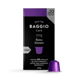 Cápsulas de Café Extra Intenso Baggio Café, compatível com Nespresso, contém 20 cápsulas