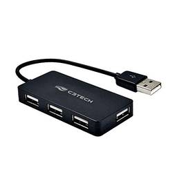 Hub USB 2.0 C3Tech, 4 Portas HU-220BK, Preto