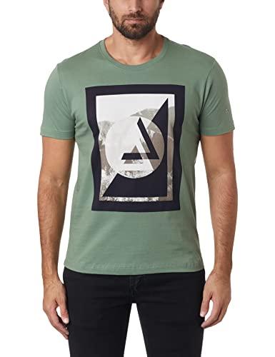 Camiseta Estampa Paisagem Moldura (Pa),Masculino,Verde,M